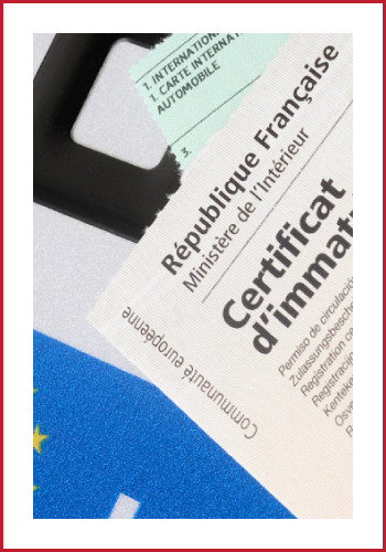 Carte grise, certificat d'immatriculation, papier officiels, administratifs